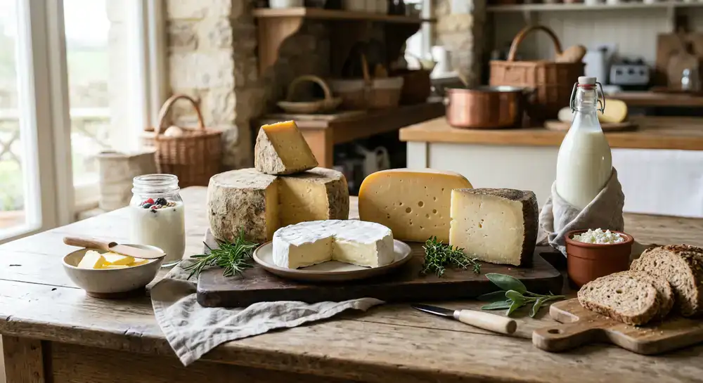 Formaggi e latticini naturali da allevamenti sostenibili