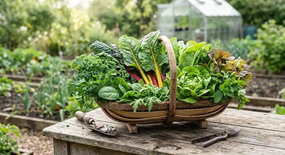 Verdure di stagione appena raccolte